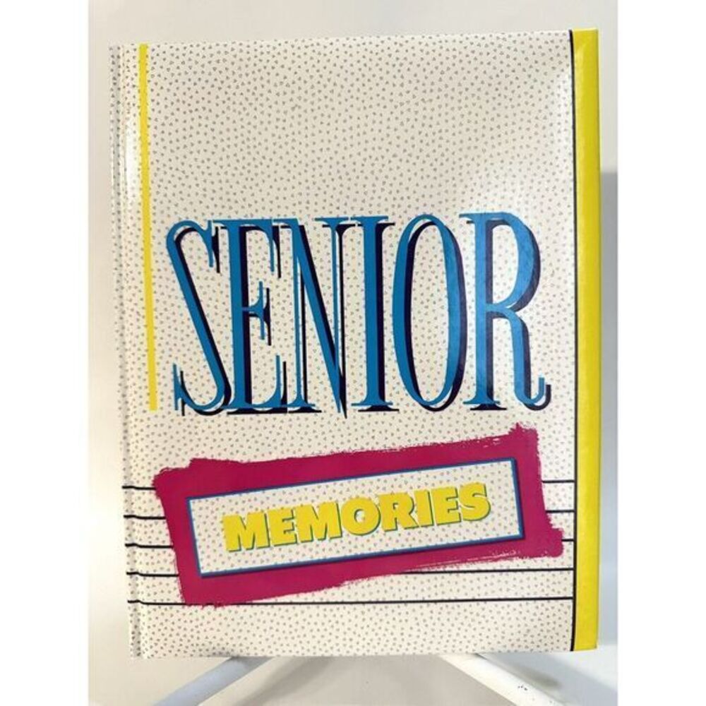 NEW VTG Senior Memory Book 1990's Pop Art High School Collectors Scrapbook Rare